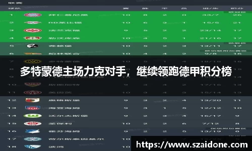 多特蒙德主场力克对手，继续领跑德甲积分榜